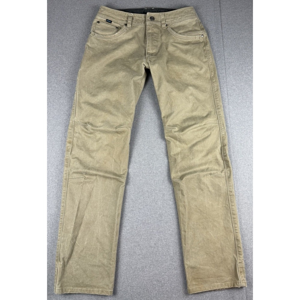 Kuhl RYDR Legendary Pants Mens 30x32 Vintage Patina Khaki Canvas Hiking EUC